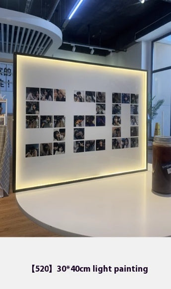 Gong Square Shaped Yi Photo Frame Photo Puzzle Table Decoration