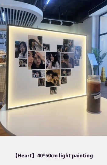Gong Square Shaped Yi Photo Frame Photo Puzzle Table Decoration